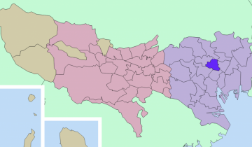 文京区の位置を記した地図