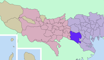 世田谷区の位置を示した地図