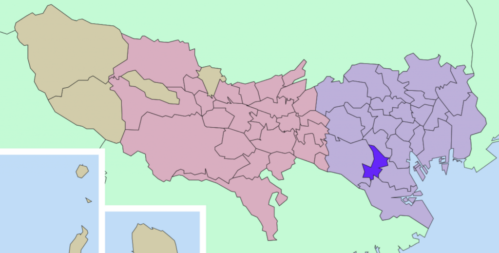 目黒区の地図