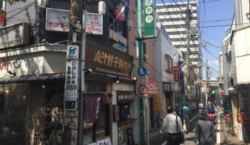 駅北口前の商店街