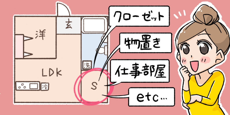 間取り図の「S」とは？のイメージイラスト