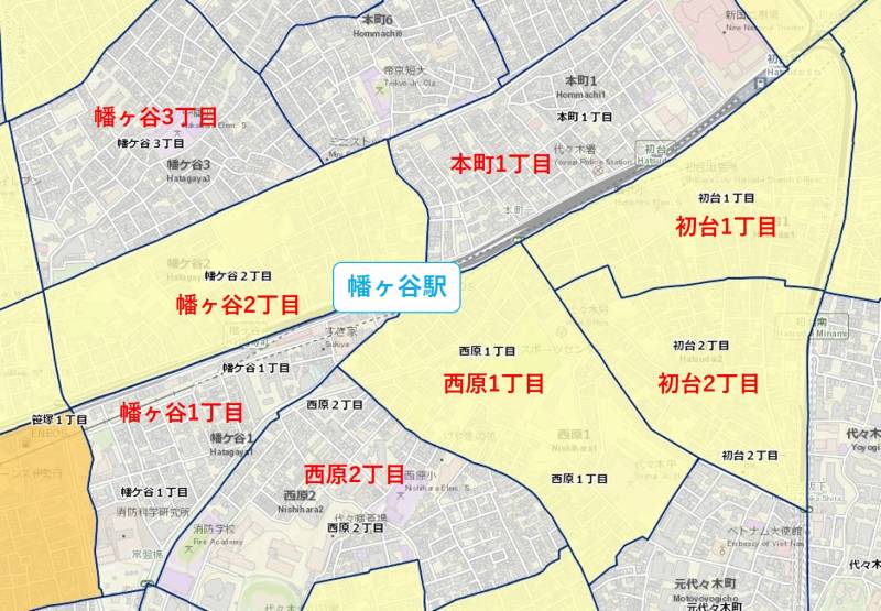 幡ヶ谷駅周辺の犯罪マップ