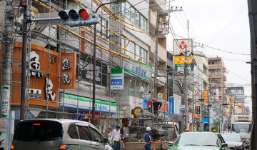 梅島駅前の商店街