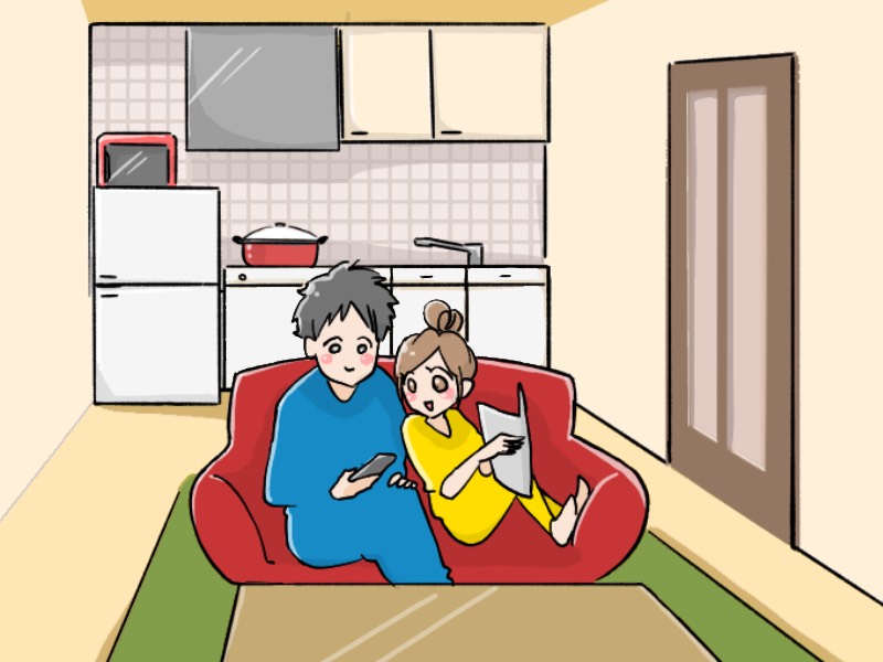 1LDKで暮らすカップル