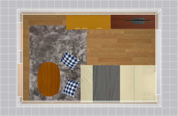 5畳の家具配置例