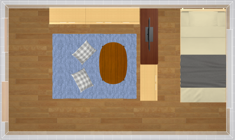8畳の家具配置例