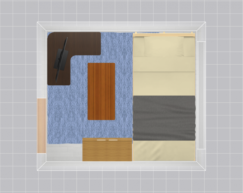 3畳の家具配置例