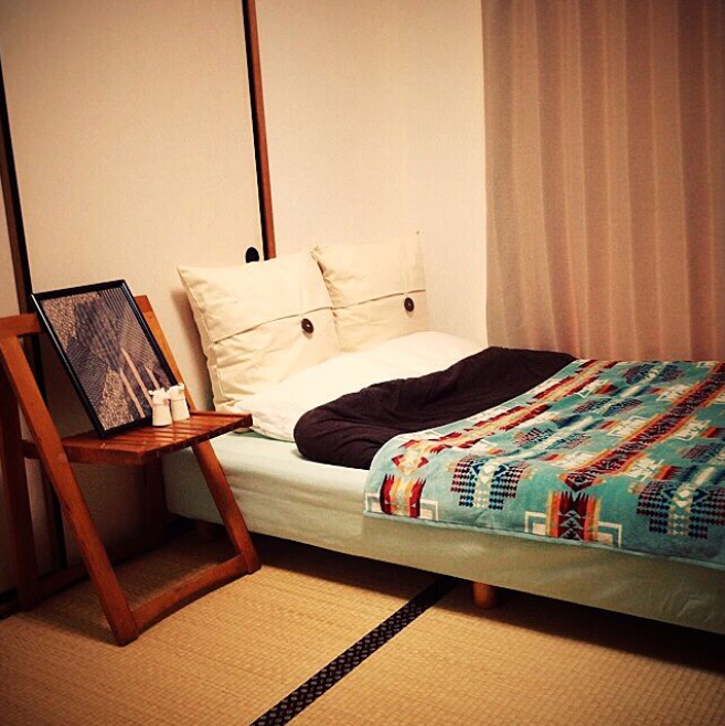和室にベッドのレイアウト例2