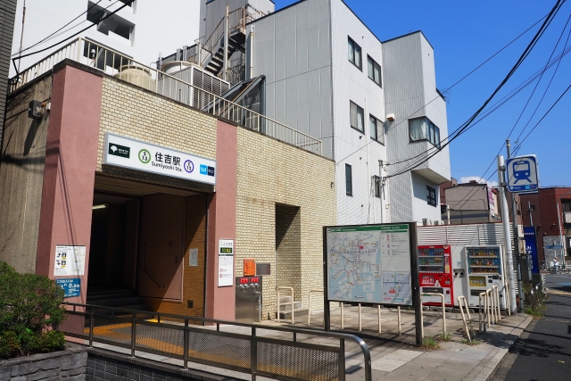 住吉駅前の様子