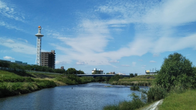 名古屋市天白区天白川の景色