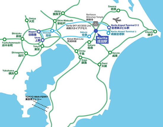 成田市の地図