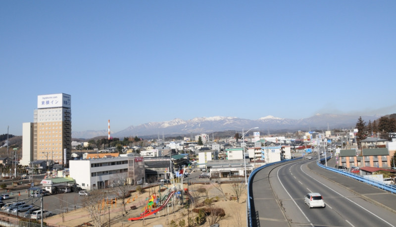 西郷村の駅前写真