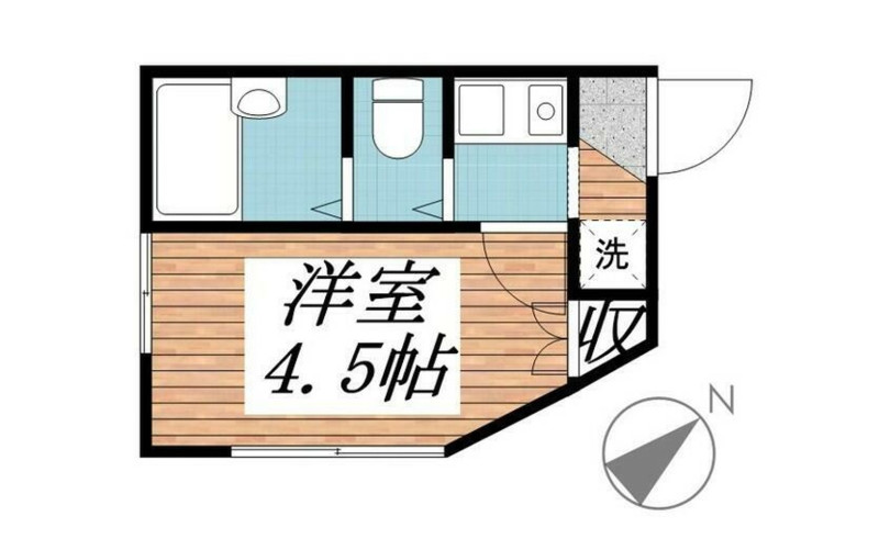東京都内の家賃4.3万円の賃貸物件の間取り図