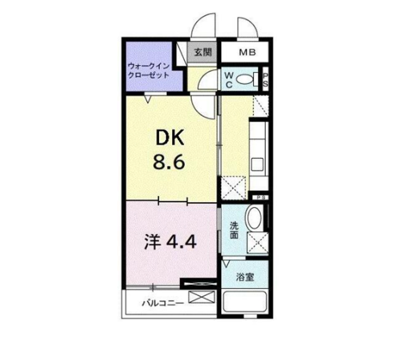 ATBBで家賃9万以下の東京23区外にある一人暮らし用の間取り図