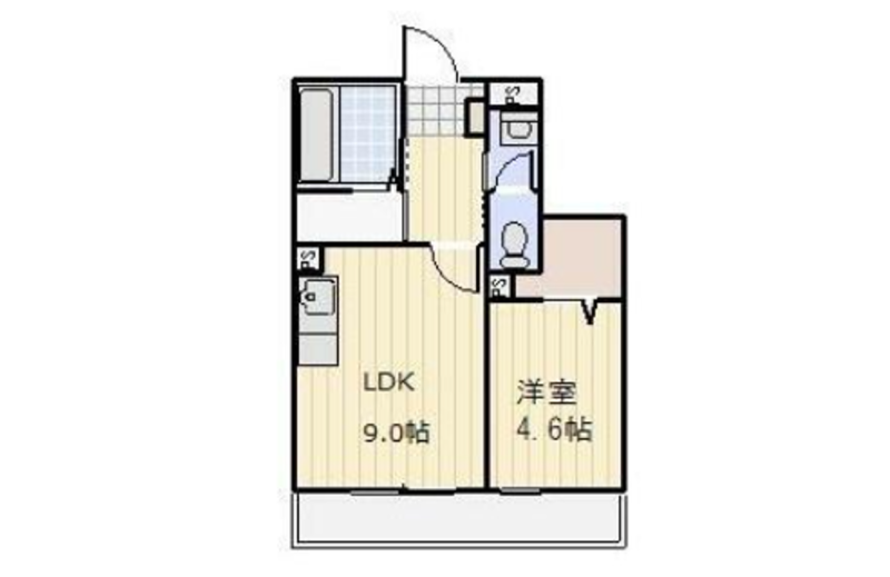 埼玉県内で家賃9万円の賃貸物件の間取り図