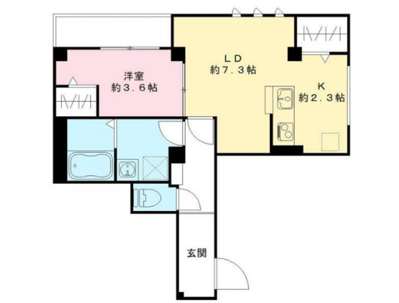 埼玉県内で家賃13万円の賃貸物件の間取り図