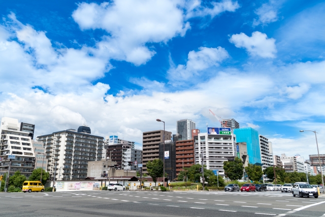 西区新町の街並み