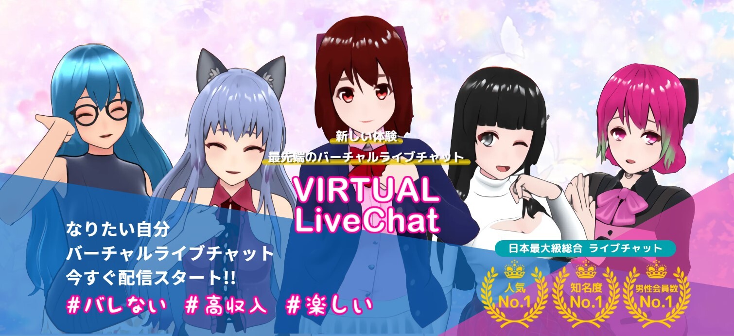 バーチャルライブチャットがある