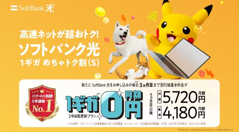 ソフトバンク光1ギガめちゃトク割(S)