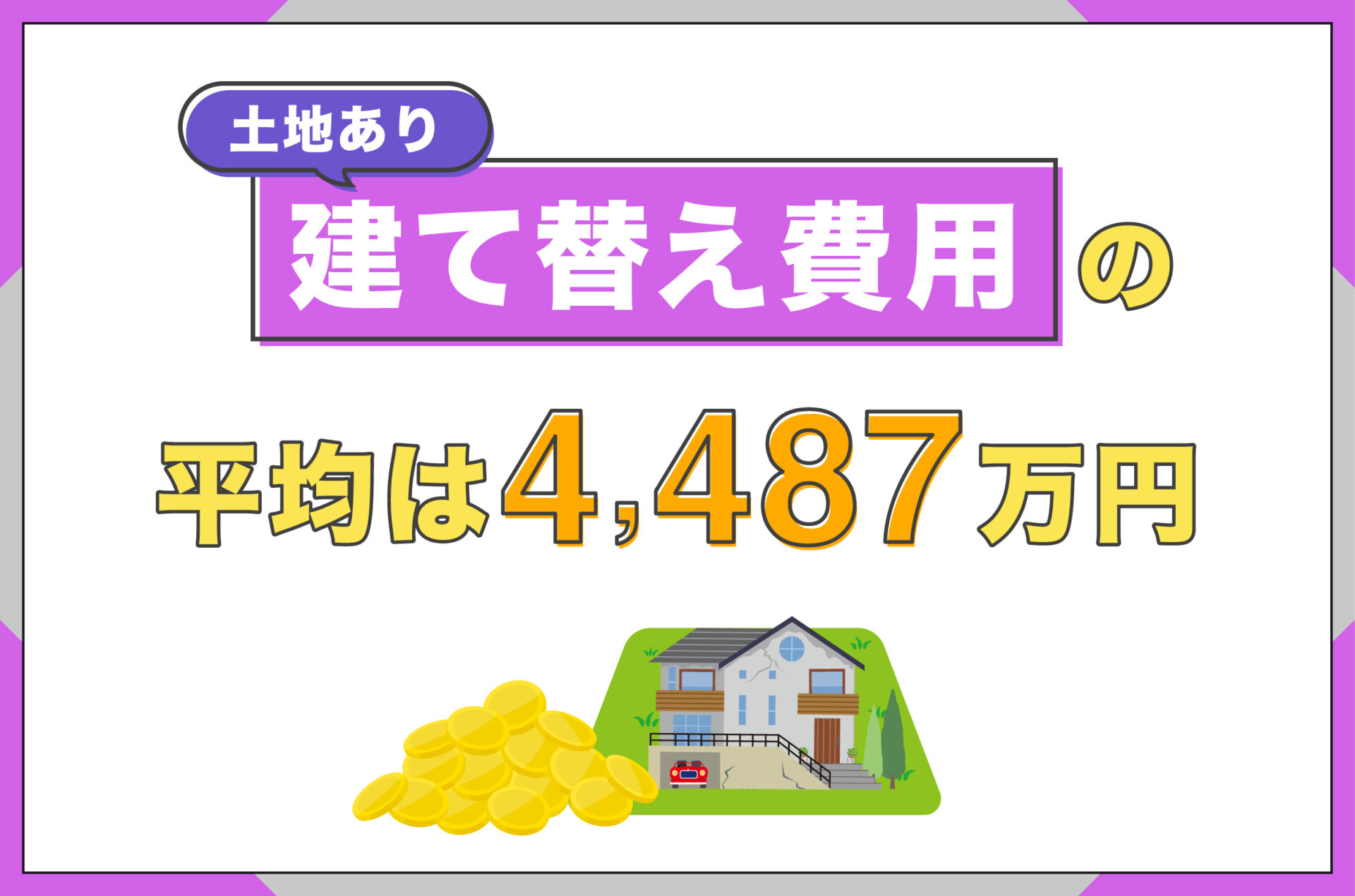 建て替え費用(土地あり)の平均は4,487万円