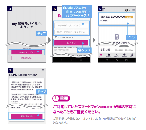 楽天モバイルSIM開通手続き