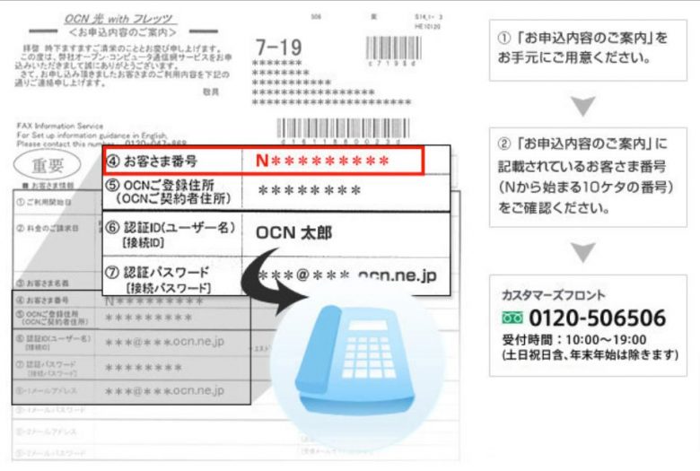 OCN-お申込み内容のご案内