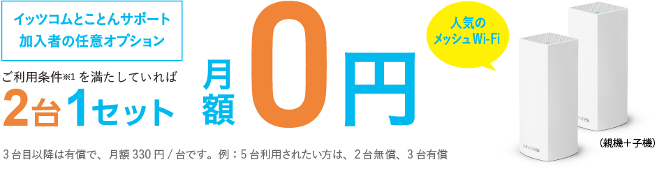 イッツコムひかり_メッシュWi-Fi