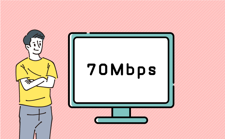 ジャンルを問わず快適に遊ぶために必要な回線速度は70Mbps以上