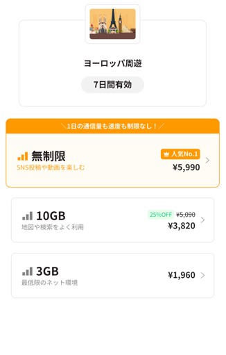 trifa_欧州_料金_7日間