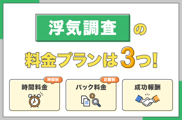 浮気調査の料金プランは3つ！