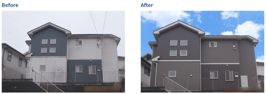 エディオン 外壁・屋根塗装のリフォーム事例