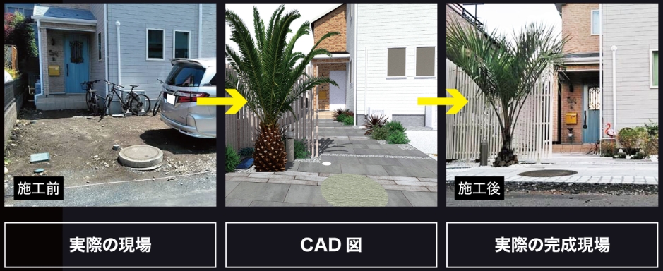 ジョイフル本田 CAD図によるリフォーム過程の説明写真