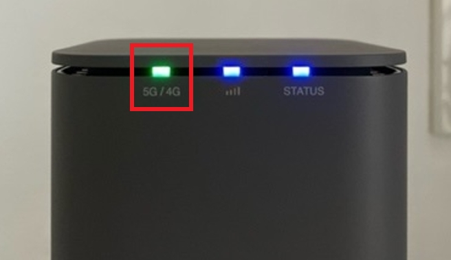 home5G　4G回線はランプが緑になる