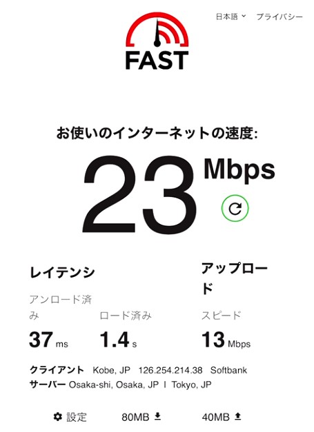 WiFiBOXの通信速度_東京駅銀の鈴広場付近