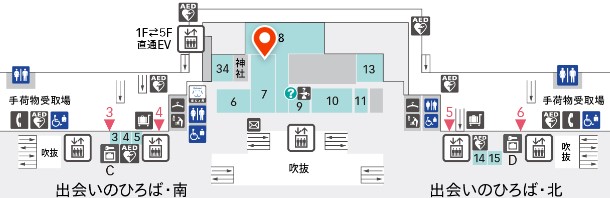 羽田空港郵便局の場所の画像