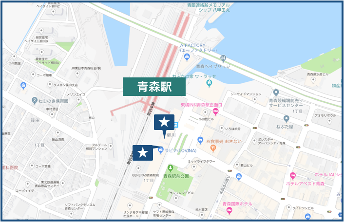 青森駅の地図