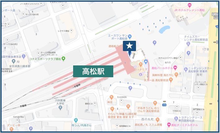 高松駅周辺の地図