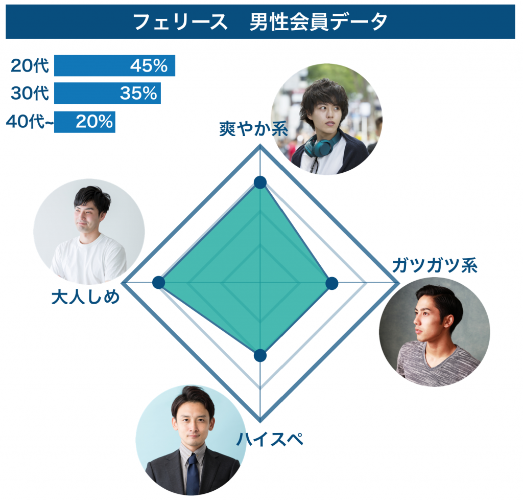 フェリース　男性会員データ