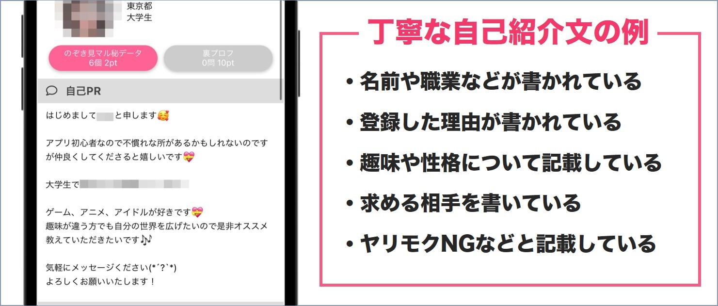 丁寧な自己紹介文を書いている