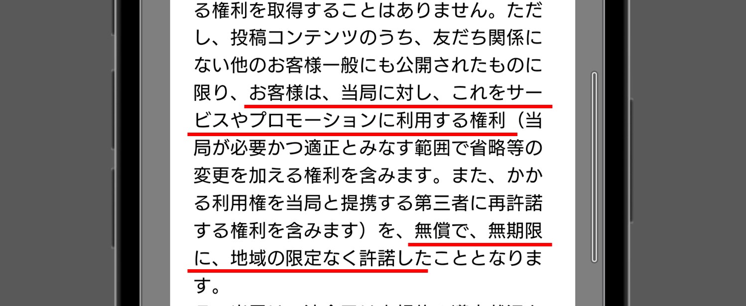 熟年物語の危険な利用規約