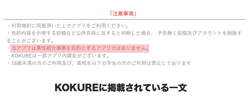 KOKUREに掲載されている一文