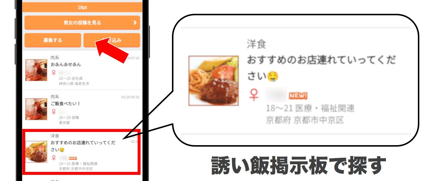 誘い飯掲示板を使う