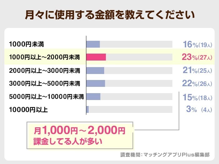 月々に利用する金額は？(ワクワクメール)