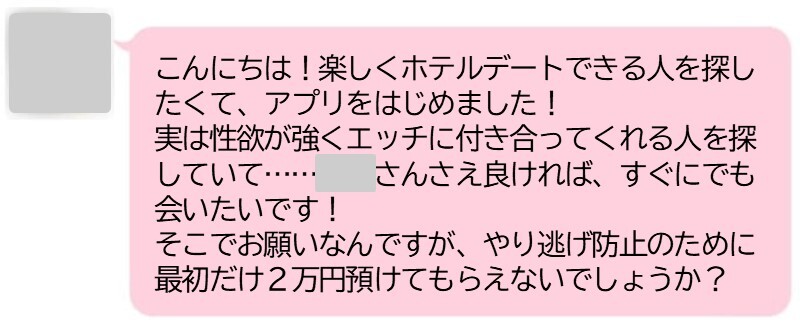 ハッピーメールの業者が送るテンプレメッセージ