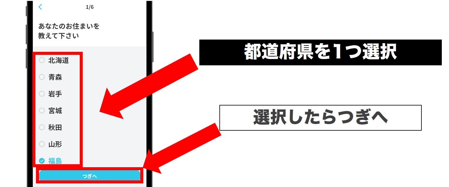 都道府県を選択