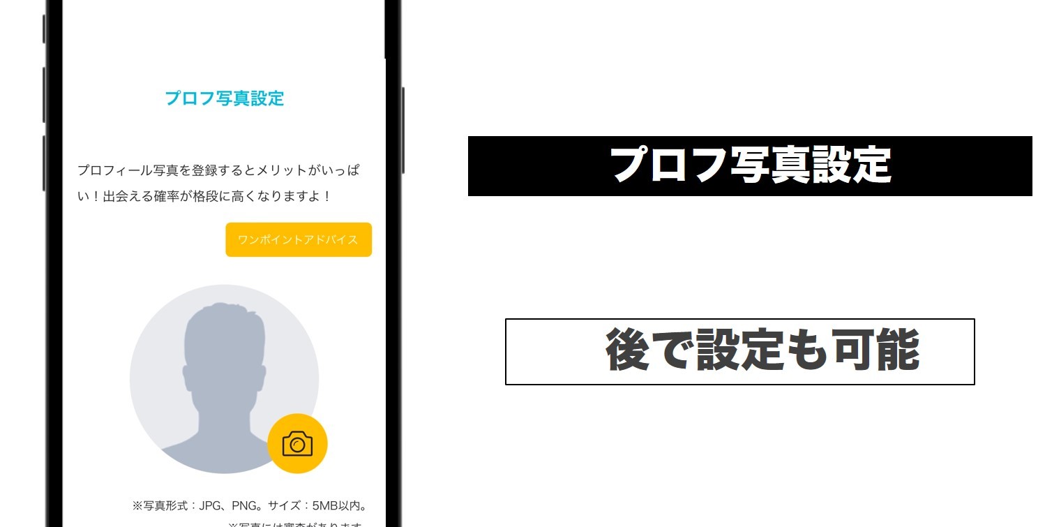 プロフ写真設定