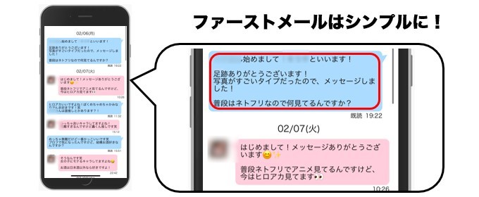 ファーストメールはシンプルに送る