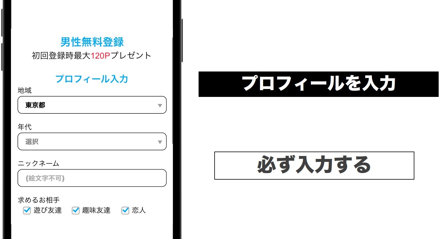 プロフィールを入力