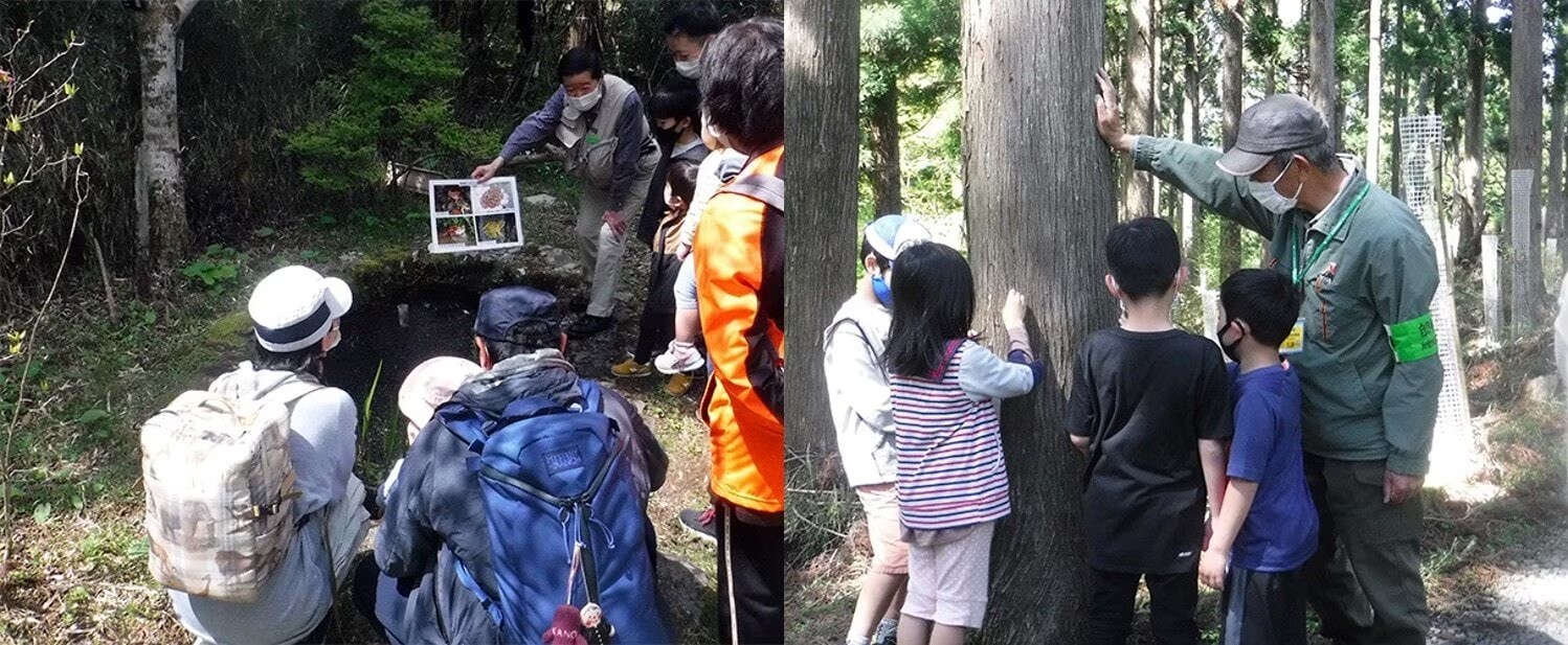森のふれあい館ガイドツアーのようす