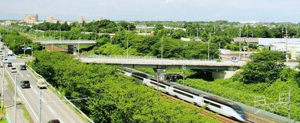 白井市内の風景